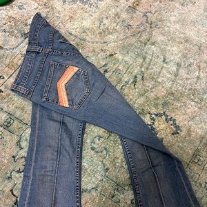 Free people bell bottom funky fun jeans sz 25 ✨